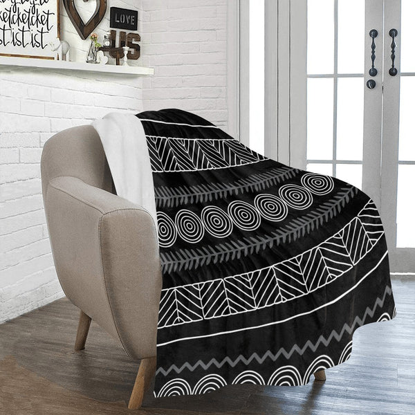Black Tribal Blanket