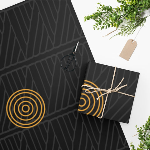 Black and Gold Wrapping Paper